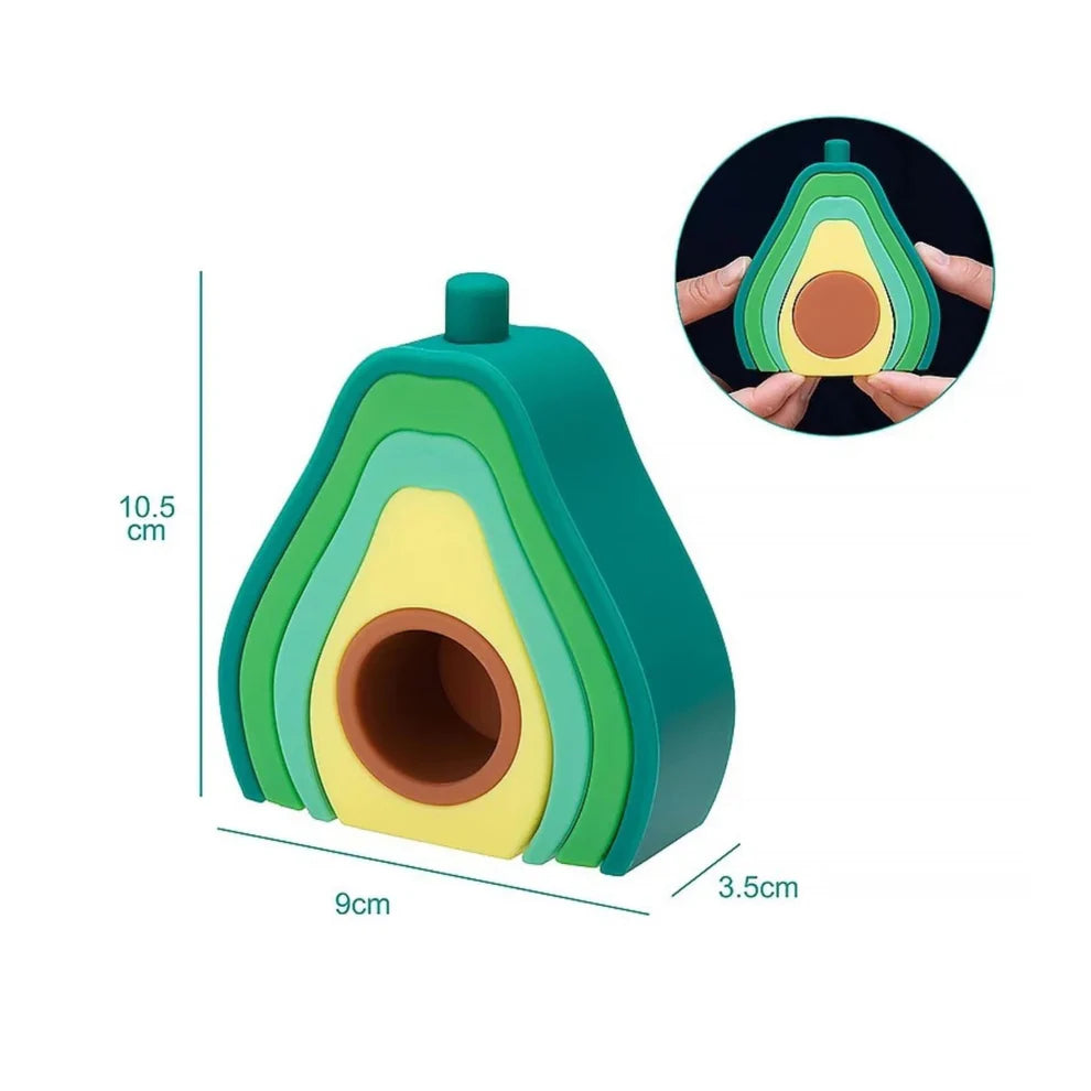 Silicone Avocado Stacking Toy